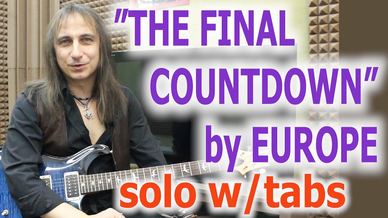 Europe The Final Countdown solo w/tabs - YouTube