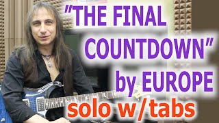 Europe The Final Countdown solo w/tabs