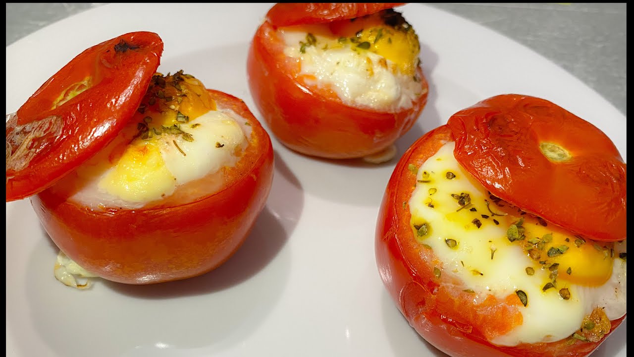 TOMATES FARCIES AUX ŒUFS 🥚 ET FROMAGE 🧀 ,recette simple et rapide