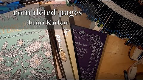 Coloring Book Collection and Finished Pages | Part 1 | Hanna Karlzon