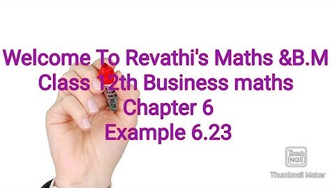 class 12th Business maths/Random variable&mathematical expectation/Example 6.23