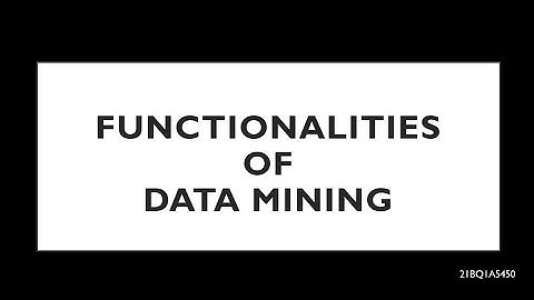 Functionalities of Data Mining