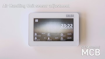 Air Handling Unit sensor adjustment (ST-SA-Control MCB quick instructions)