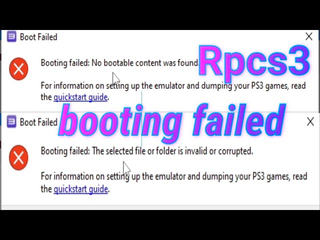 RPCS3 PS3 Emulator ISO Games Booting Fail Invalid File & Folder Fix 