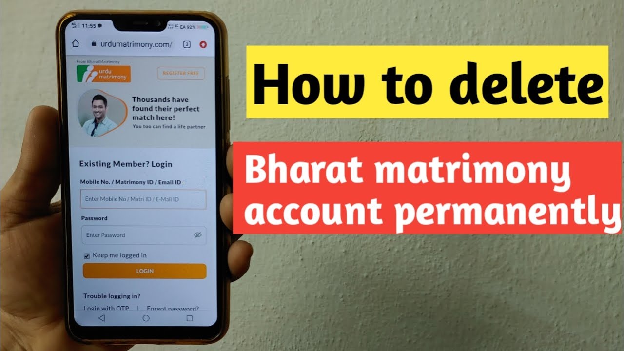 How To Delete Bharat Matrimony Account Permanently