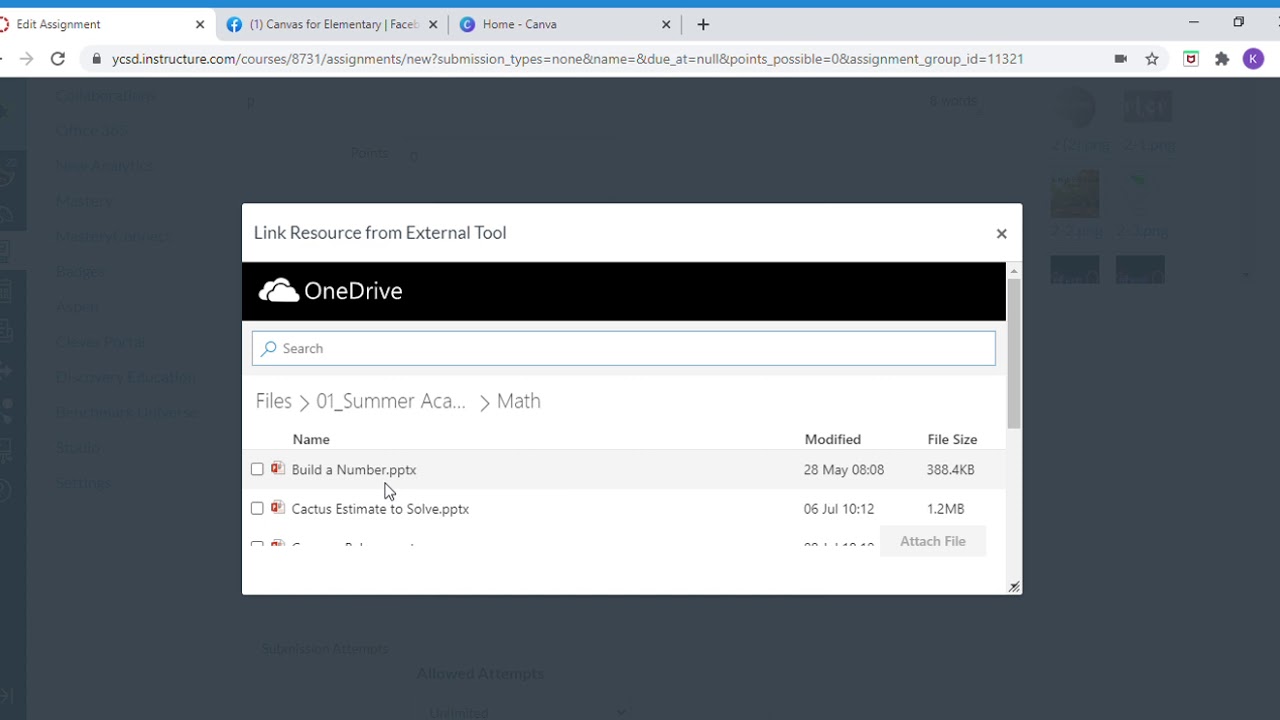 Creating an Office 365 Cloud Assignment in Canvas - YouTube