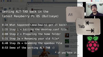 [OUTDATED VIDEO] Getting ALT-TAB back for your Raspberry Pi OS