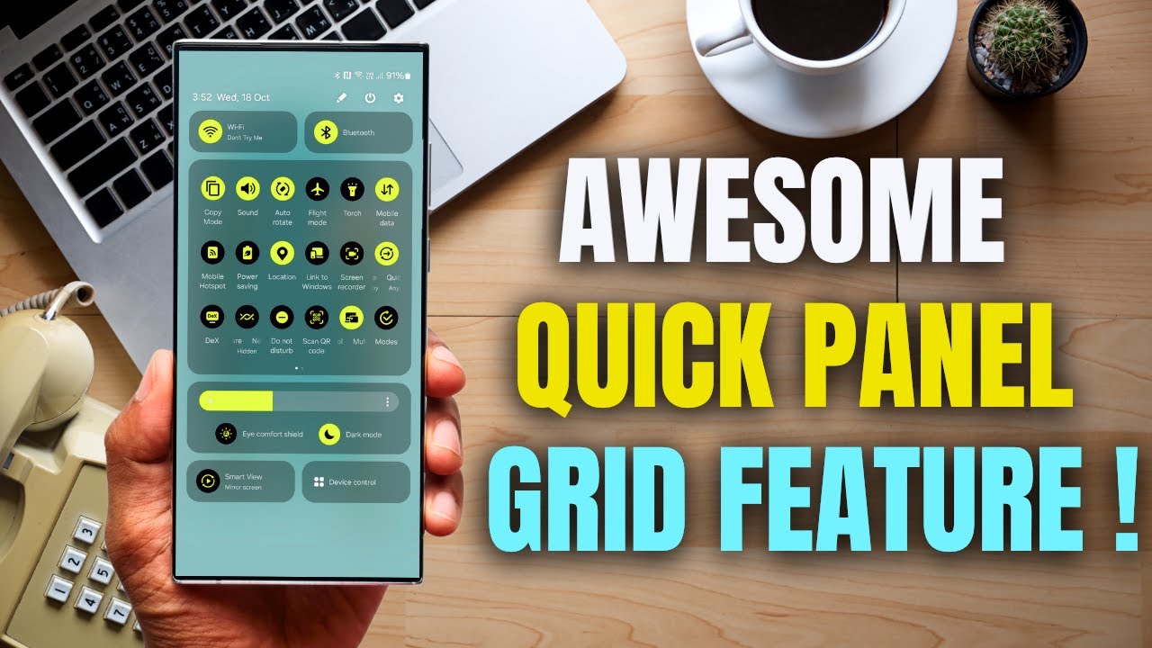 One UI 6.0/5.1/5.0 Major Quick Panel GRID Feature you MUST Know ...