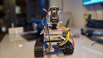 Raspberry Pico Robot with 2 ESP32 cam and distance sensor - WIFI and AP - Test Trip