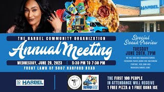 Harbel Community Organization Annual Meeting: Sneak Preview w/ Persia Nicole