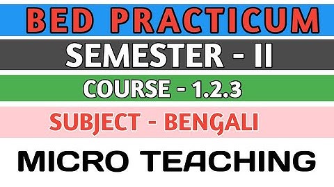 B.E.D  Practicum 1.2.3 । Micro Teaching । Bengali। Questioning। Semester 2 । Shakti Sir ।