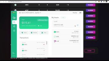 Claiming Crypto FLM on Flamingo Finance NEO GAS FLP nNEO FLM Farming Neo Blockchain Defi