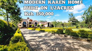 TOURING A 2 LEVELS Ksh 350,000 MODERN KAREN HOME | BUILT ON A 1/2 ACRE LAND | MANICURED GARDEN | KCB