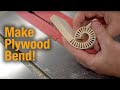 How to Create Bent Plywood -- A simple technique to "kerf" regular plywood and make it bend.