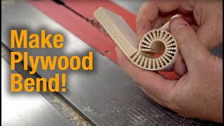 How to Bend Plywood  A simple technique to make bent plywood through 'kerf cutting'.