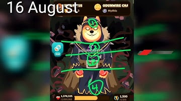 Memefi Secret Reward Combo Today /06/08/2024| Memefi 2,000,000 Coins Code