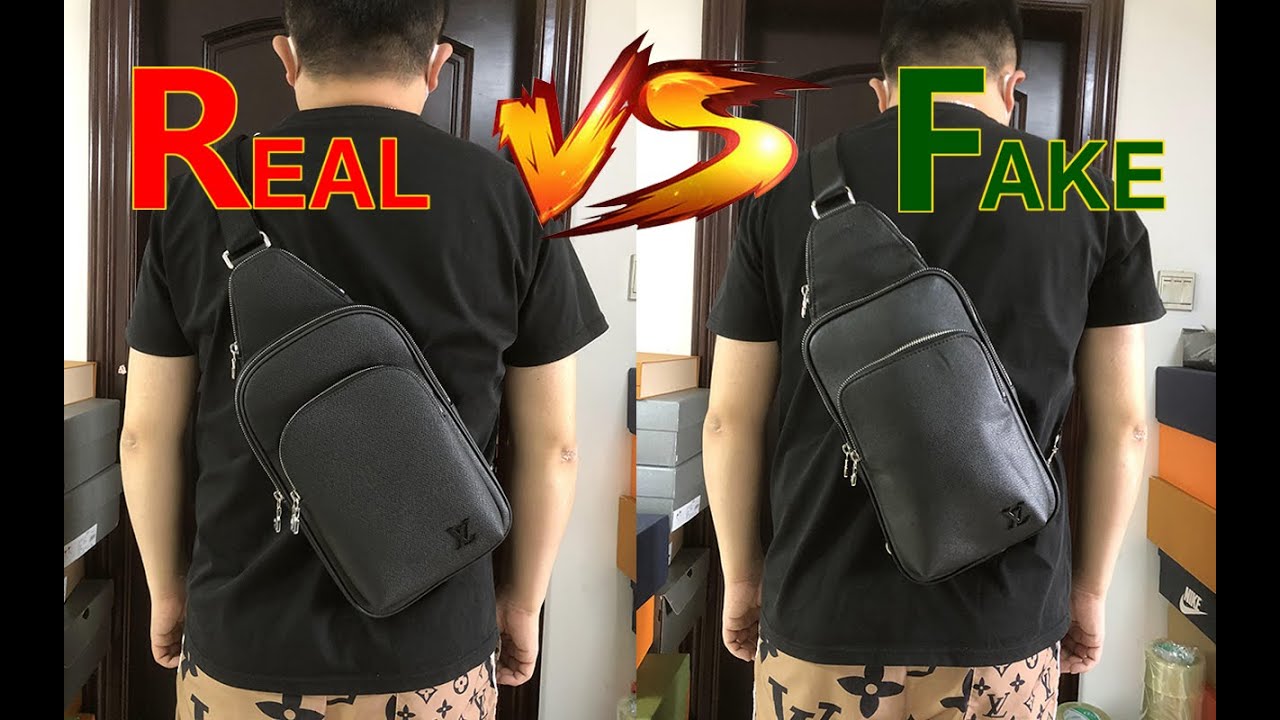 REAL VS FAKE LOUIS VUITTON TAIGA AVENUE NM SLINGBAG M30863 