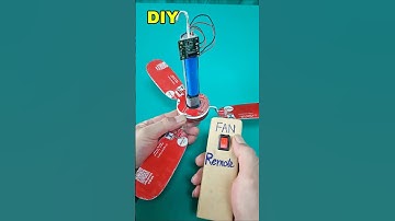 Homemade ceiling fan with cardboard remote control #DIY #Cardboard #CeilingFan
