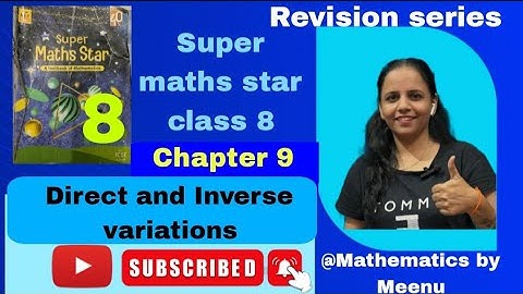 ICSE Mathematics Class 8, Revision series, Chapter 9, Direct and Inverse variations,Ex 9.2