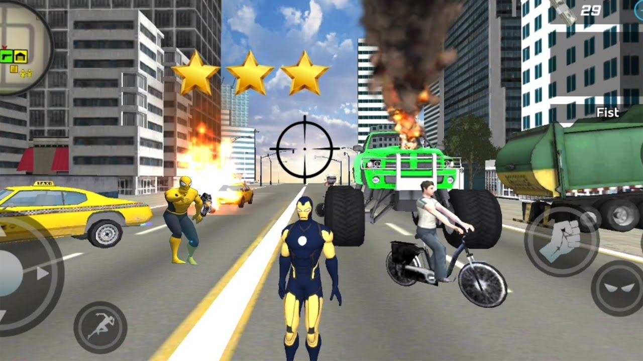 Flying Ironman Ninja Gangster City Battle | Iron Rope Hero Amazing Crime City - Android GamePlay