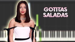 Ángela Aguilar - Gotitas Saladas | Instrumental Piano Tutorial / Partitura / Karaoke / MIDI