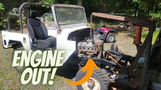 FJ40 Landcruiser Build Update: Pulling engine/trans, Half-ass Tcase rebuild, Shenanigans, and More! by RanWhenParked 865 views 2 years ago 21 minutes