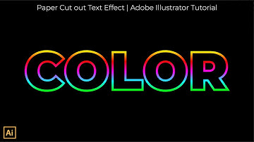 Colorful Gradient Outline Text Effect - Adobe Illustrator Tutorials