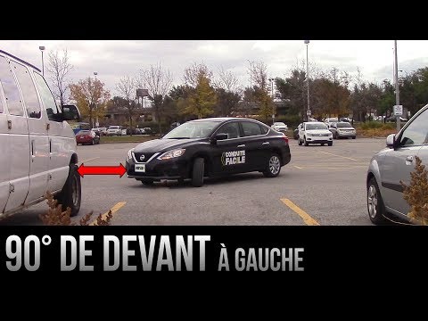 Stationnement à 90 degrés de devant (à gauche)