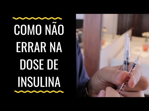 DOSE DE INSULINA: primeira parte, faça a dose certa.