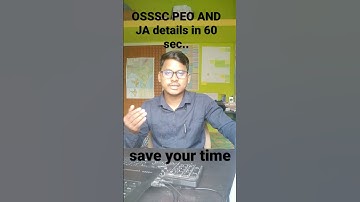 Osssc peo and Ja details in 60 sec..