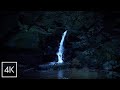 Enchanted Waterfall on a Full Moon Night｜Healing Water Sounds with 1/f Fluctuation｜3hr 4K