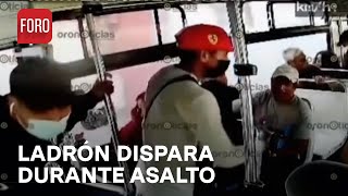 Ladrón dispara al aire durante asalto a camión de transporte público en Puebla - Las Noticias