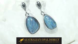Gold Earrings, Green Earrings, Opal Stud Earrings - Australian Opal Direct | Worldwide Shipping