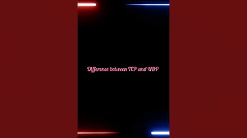 Difference between TCP and UDP | Computer Network | #shorts