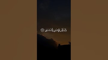 وَأَن لَّيْسَ لِلْإِنسَانِ إِلَّا مَا سَعَىٰ || سورة النجم #ياسر_الدوسري 🤍🌱