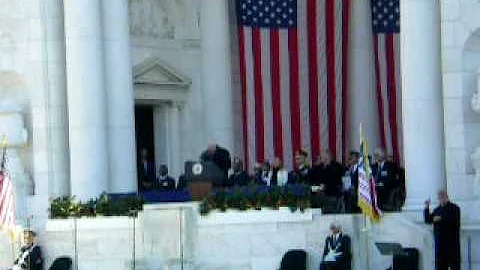 Dick Cheney and Bo Derek.  Veterans Day, Arlington...