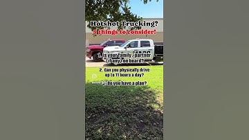 5 Things to Consider BEFORE You start a Hotshot Trucking Business #hotshottrucking #shorts
