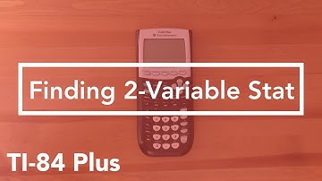 Where to find 2-Variable Stat (TI-84 Graphing Calculator)