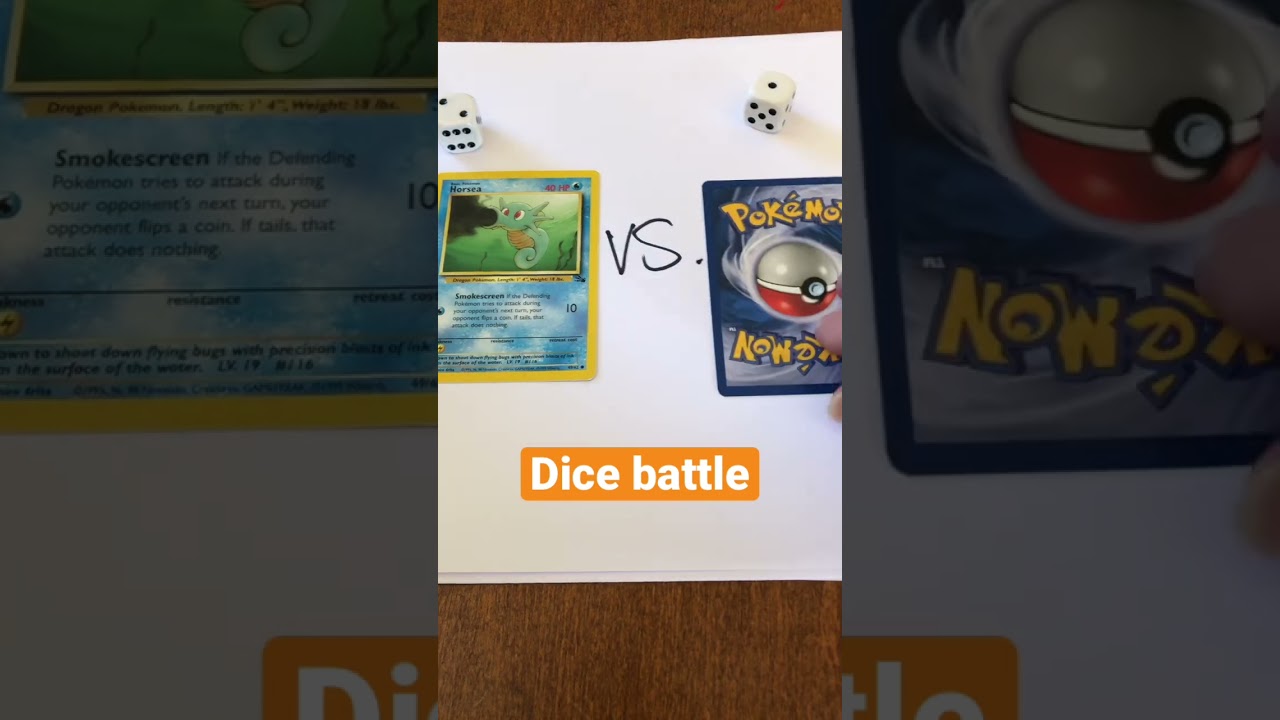 Pokémon Card Battle-Horsea vs. Mankey