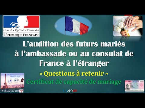 Vidéo: Comment Se Marier Au Consulat