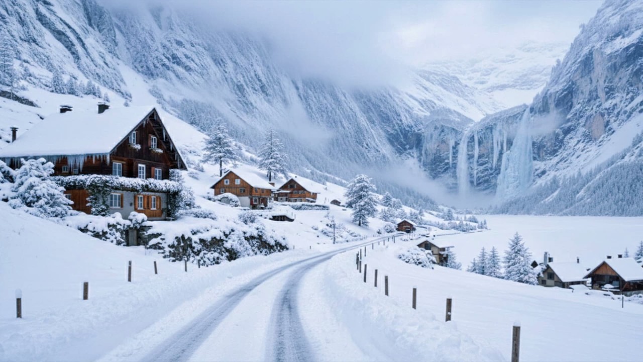 ❄️ Winter Wonderland Drive – Sunny Magic at Susten Pass 🇨🇭✨  Swiss Alps 4K