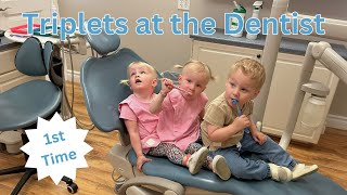 Taking Triplets (first time) & their Big Sis to the Dentist=Chaos!