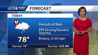 Severe Weather Alert Day: Periods of rain and severe storms Severe Weather Alert Day: Periods of rain and severe storms thumbnail