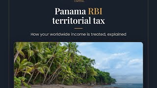 Panama's Territorial Tax: The Residency Option Most Indians Misunderstand