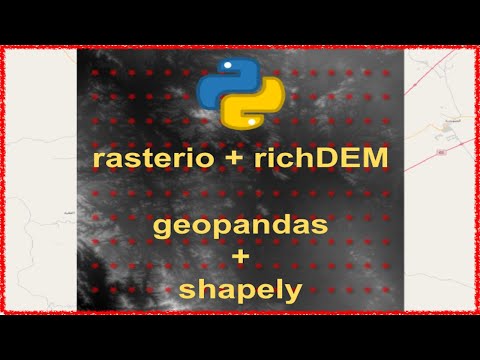 DEM raster data analysis in Python using rasterio , richDEM , geopandas , and shapely