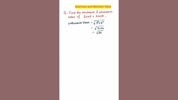 Maximum and minimum value #sscchsl #ssc #ssccgl #sscmts #wbcs #trigonometry