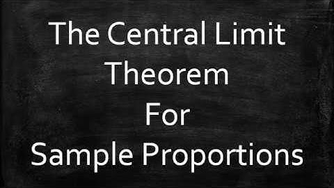 The Central Limit Theorem for Sample Proportions