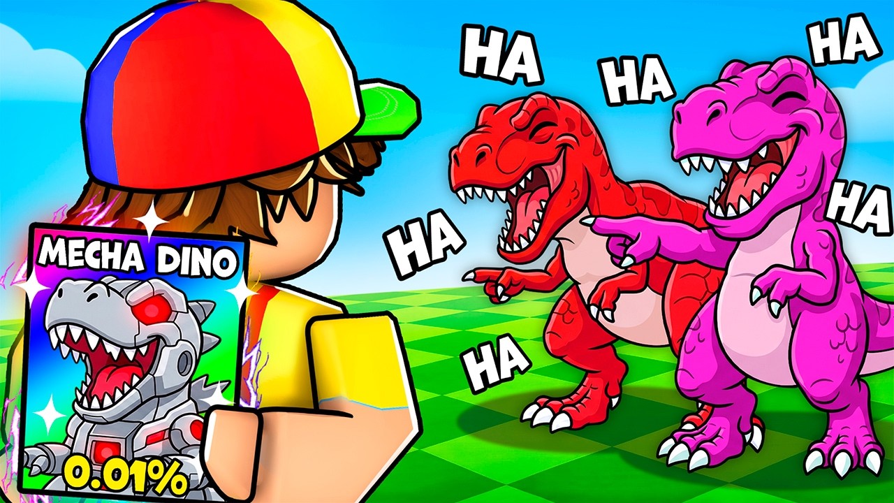 I Pretended to be a NOOB then got MECHA DINOSAUR In Roblox!