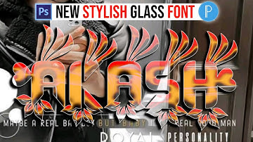 How To Make New Color Stylish Glass Font In Ps Touch & Pixellab | How To Make New Glass Font |