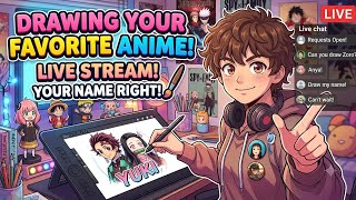 anime drawing and name writing✍️